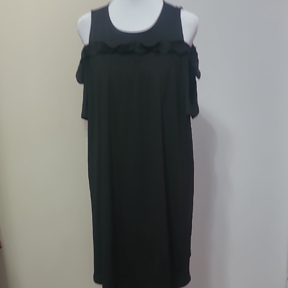 LC Lauren Conrad Black Cold Shoulder Dress Size XL